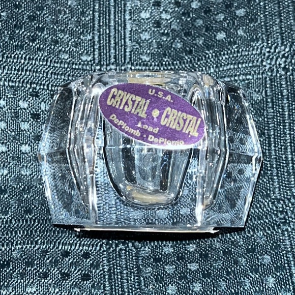 Crystal Candle Holders 6-sided for tapered candles - set of 3 - Made in the USA - Picture 3 of 10